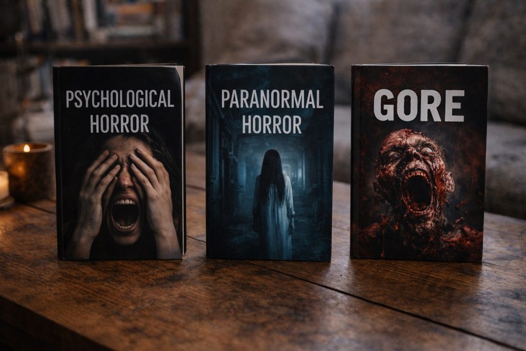 Diferencias entre terror psicológico, paranormal y gore