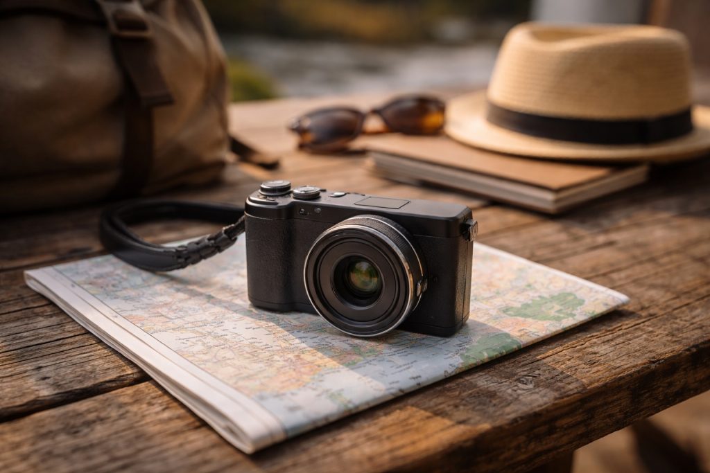 Gadgets de viaje como cámaras compactas para capturar momentos