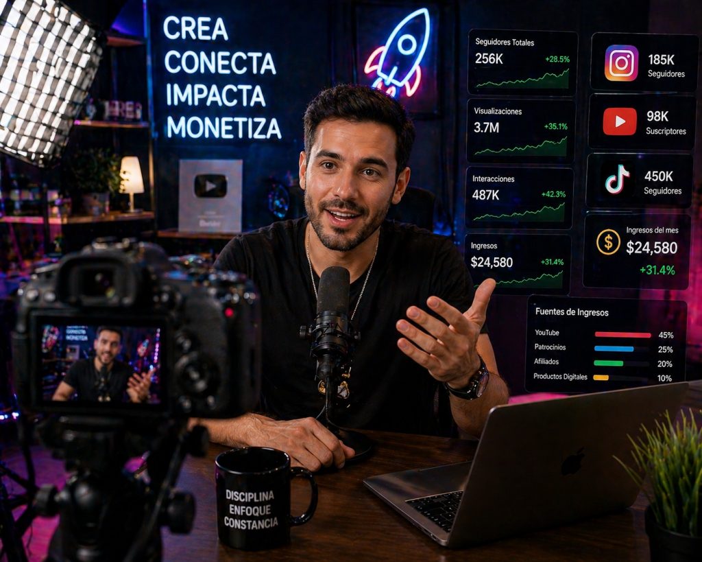 Convertirte en influencer o creador de contenido para ganar dinero en internet con tu marca personal