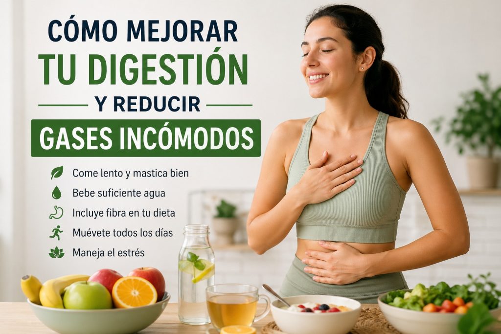 Cómo mejorar tu digestión y reducir gases incómodos