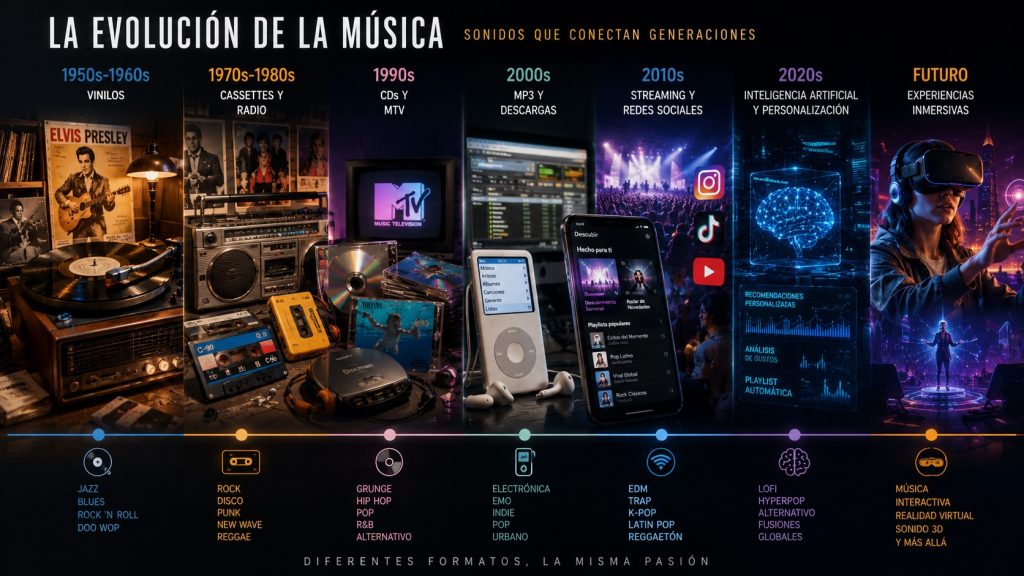 La musica actual está siendo moldeada por plataformas digitales