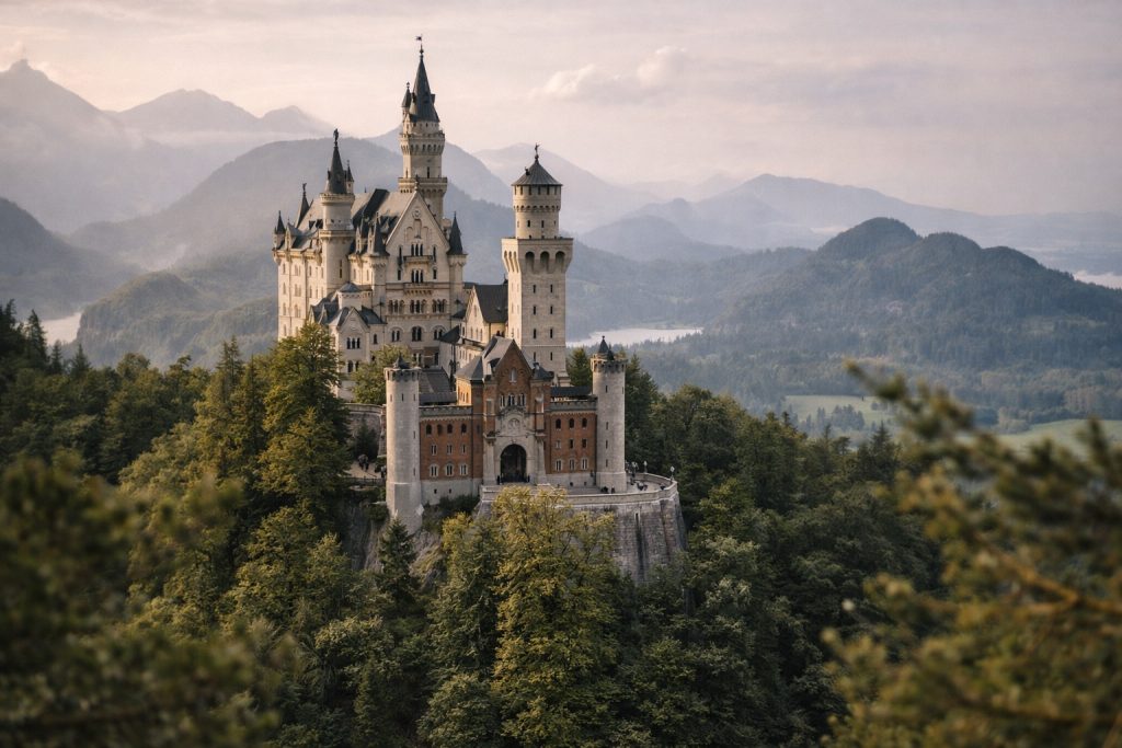 Neuschwanstein en Alemania el castillo de fantasía real