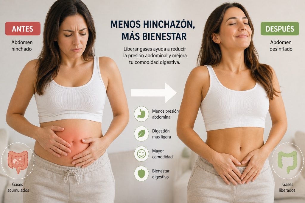 Tirarse pedos reduce la hinchazón abdominal