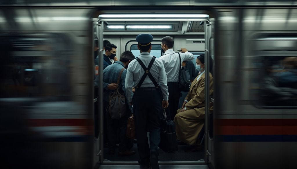 Empujador profesional de pasajeros en trenes uno de los trabajos raros reales más extraños de Japón