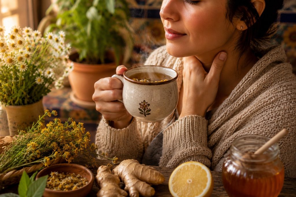 Por qué el té puede aliviar el dolor de garganta naturalmente