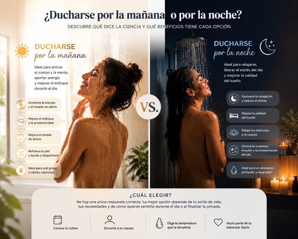 Qué dice la ciencia sobre ducharse en diferentes horarios