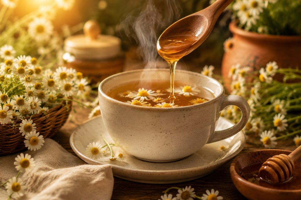Té de manzanilla y miel el remedio que nunca falla