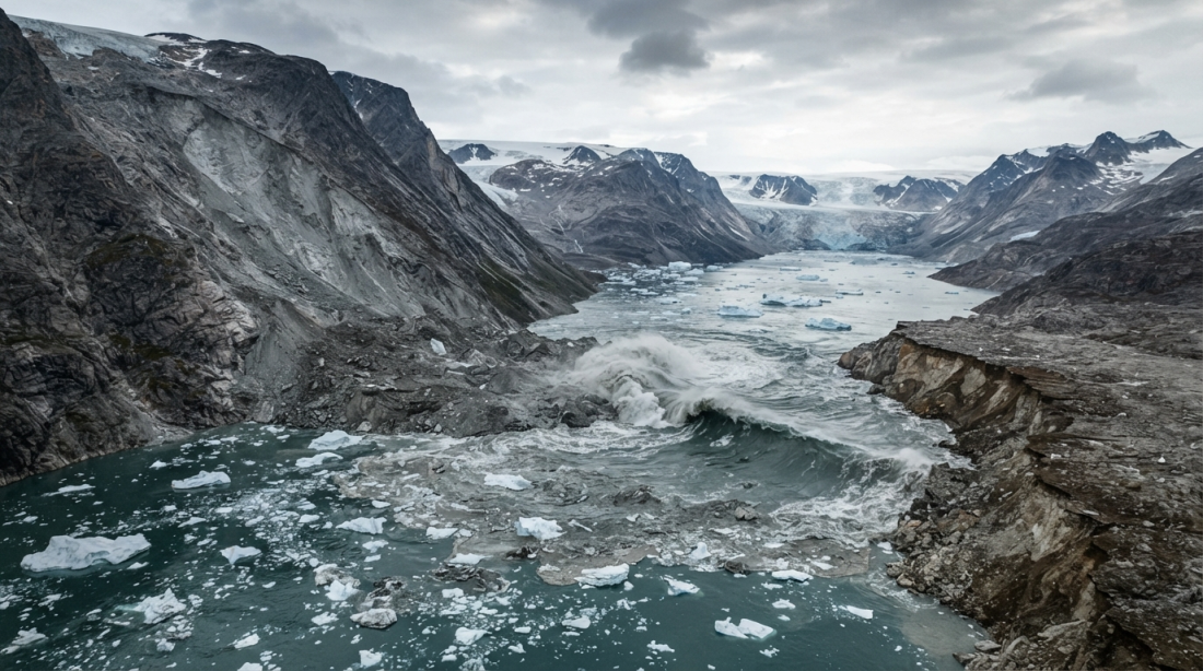 Megatsunami en Groenlandia 2023: el deslizamiento que generó una señal sísmica global de nueve días