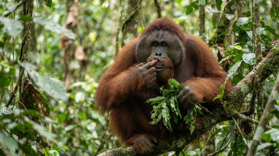 Rakus, el orangután que trató su herida con una planta medicinal: qué hizo y qué revela la ciencia