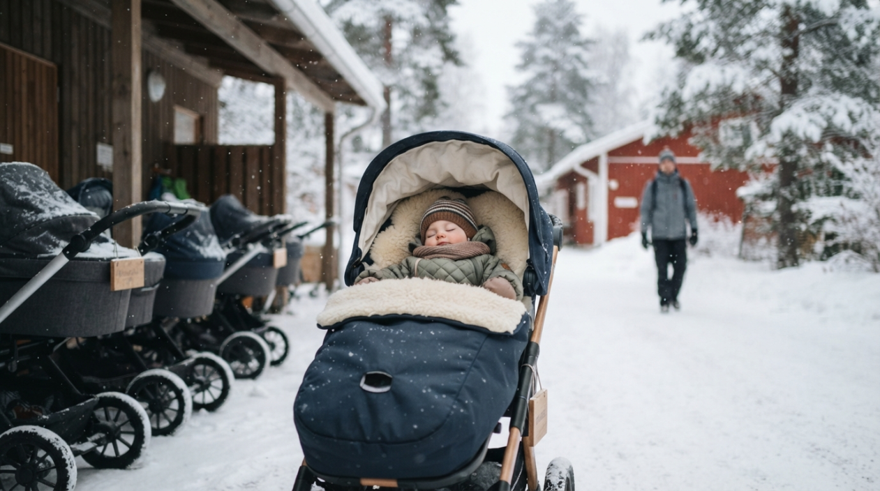 Siesta al aire libre en países nórdicos: por qué los bebés duermen fuera incluso en invierno