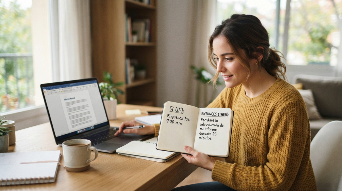 Método si… entonces: cómo funciona para reducir la procrastinación y cumplir metas