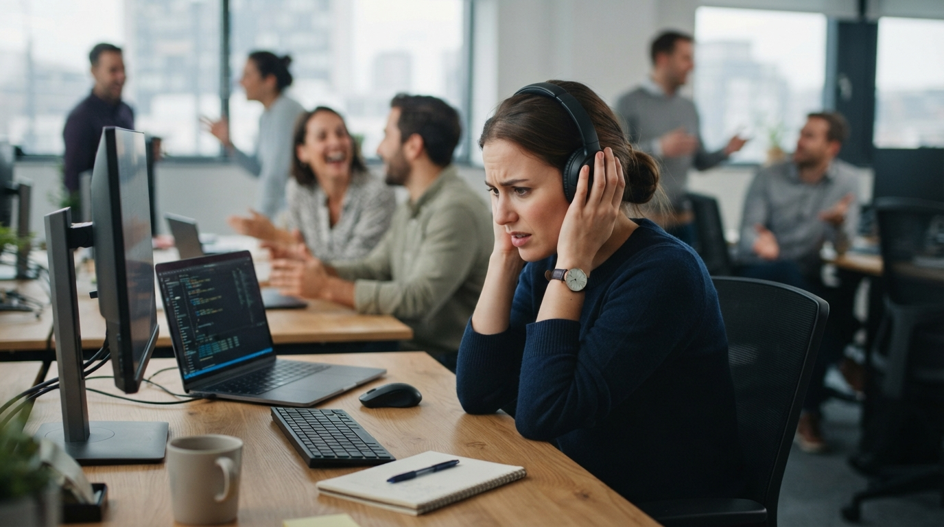 Por qué las conversaciones de fondo distraen más que la música: ciencia y matices